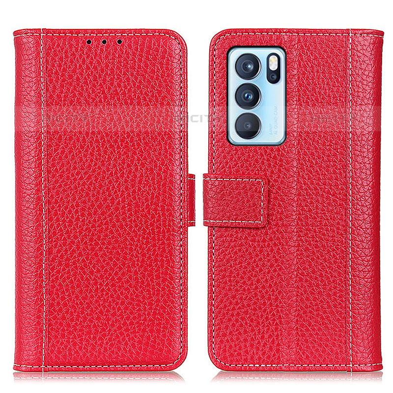 Funda de Cuero Cartera con Soporte Carcasa M14L para Oppo Reno6 Pro 5G India