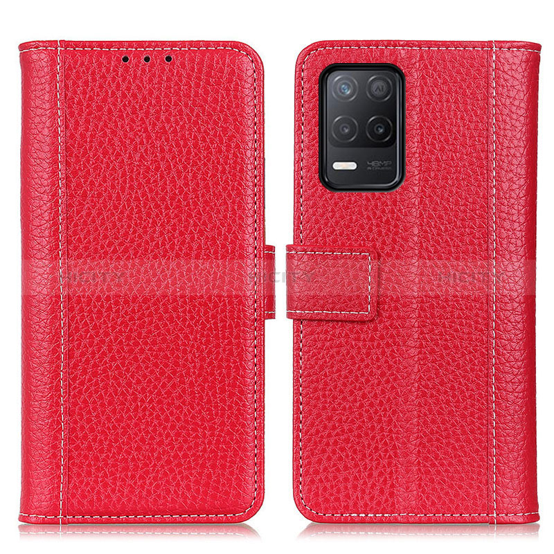 Funda de Cuero Cartera con Soporte Carcasa M14L para Realme 9 5G India Rojo