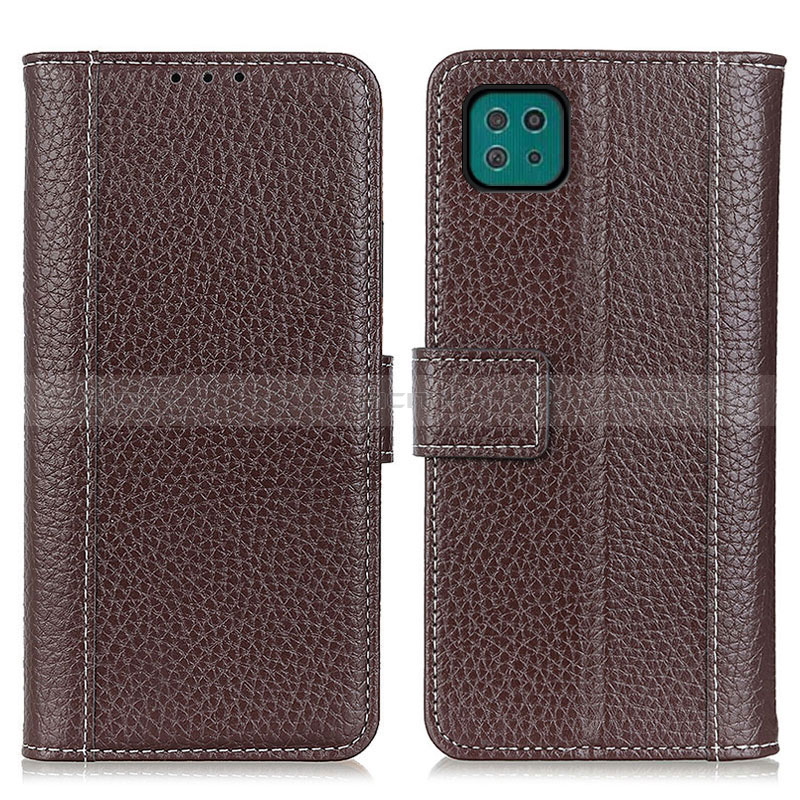 Funda de Cuero Cartera con Soporte Carcasa M14L para Samsung Galaxy A22s 5G Marron