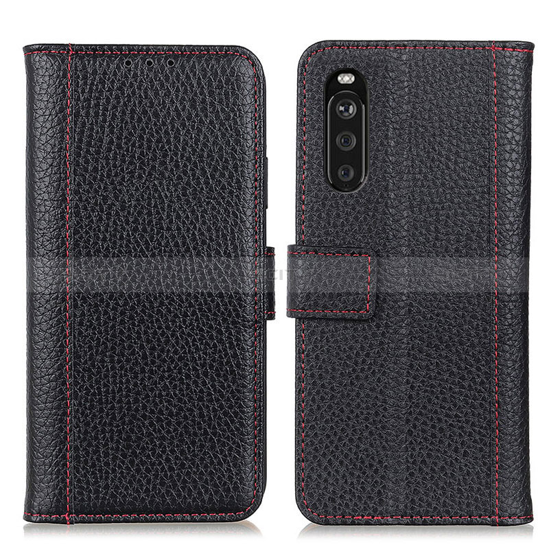 Funda de Cuero Cartera con Soporte Carcasa M14L para Sony Xperia 10 III Lite Negro