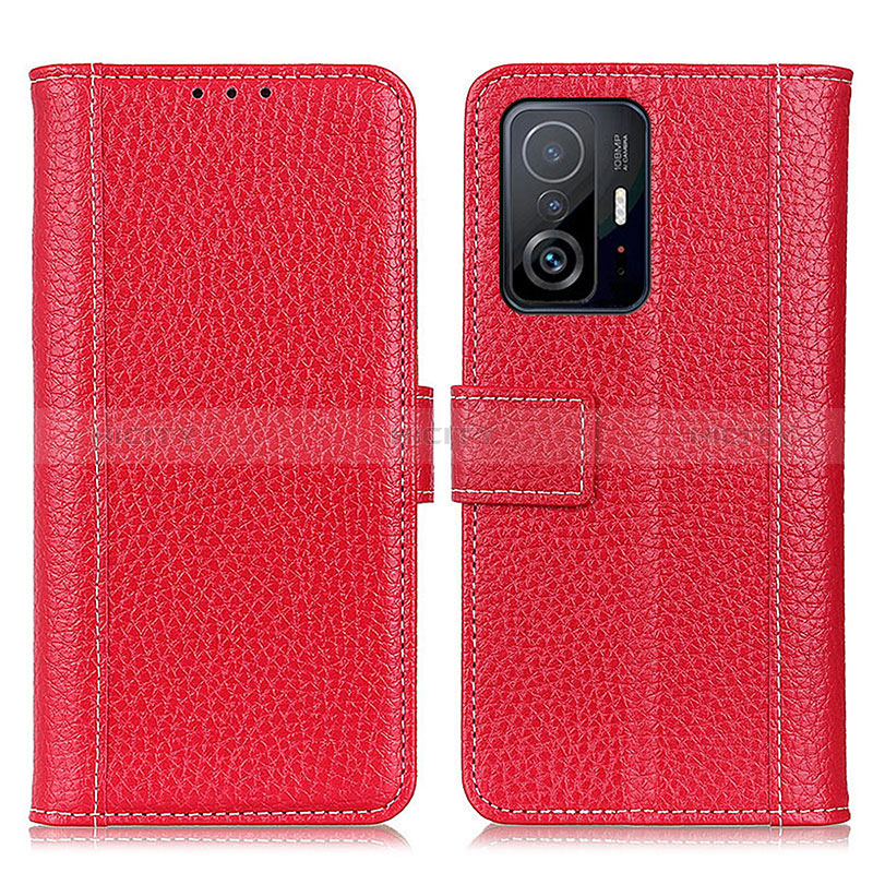 Funda de Cuero Cartera con Soporte Carcasa M14L para Xiaomi Mi 11T 5G Rojo