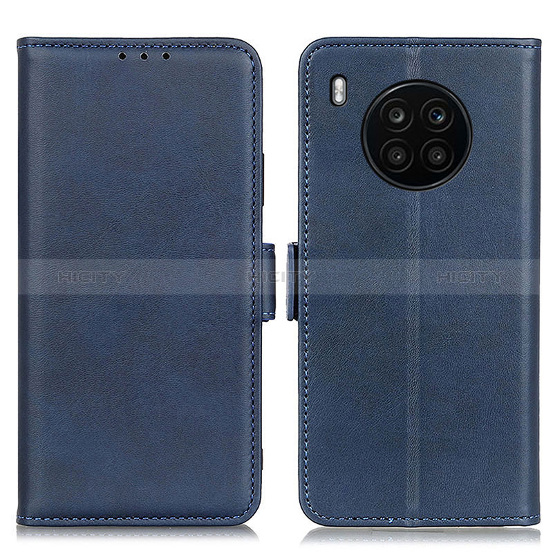 Funda de Cuero Cartera con Soporte Carcasa M15L para Huawei Nova 8i Azul