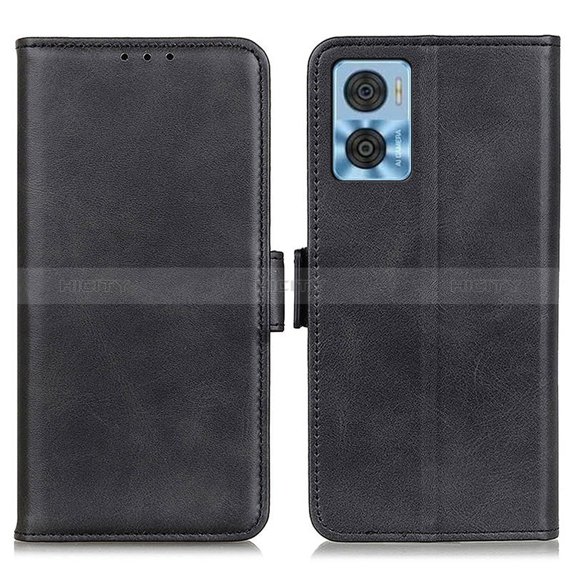 Funda de Cuero Cartera con Soporte Carcasa M15L para Motorola Moto E22i Negro