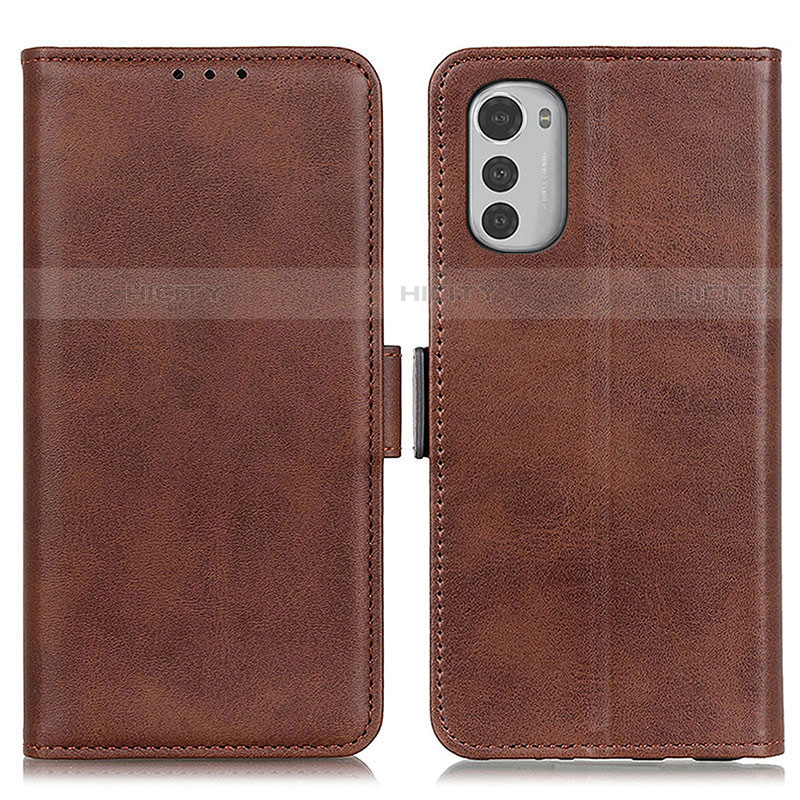 Funda de Cuero Cartera con Soporte Carcasa M15L para Motorola Moto E32s Marron