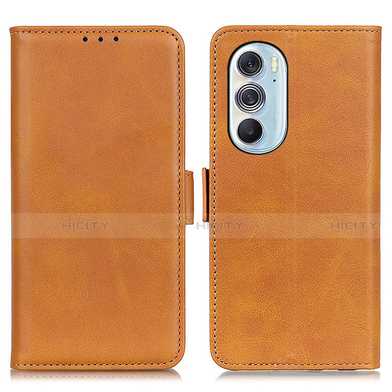 Funda de Cuero Cartera con Soporte Carcasa M15L para Motorola Moto Edge 30 Pro 5G Marron Claro