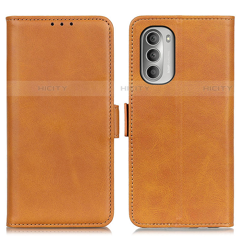 Funda de Cuero Cartera con Soporte Carcasa M15L para Motorola Moto G Stylus (2022) 5G Marron Claro