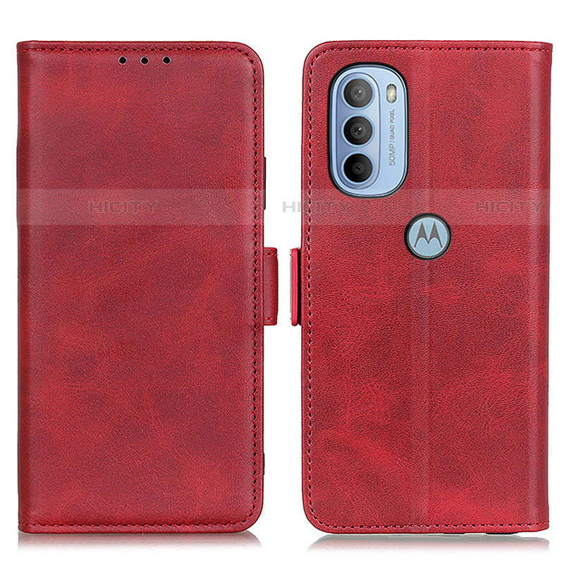 Funda de Cuero Cartera con Soporte Carcasa M15L para Motorola Moto G31 Rojo