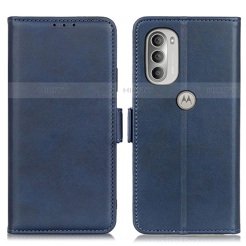 Funda de Cuero Cartera con Soporte Carcasa M15L para Motorola Moto G51 5G Azul