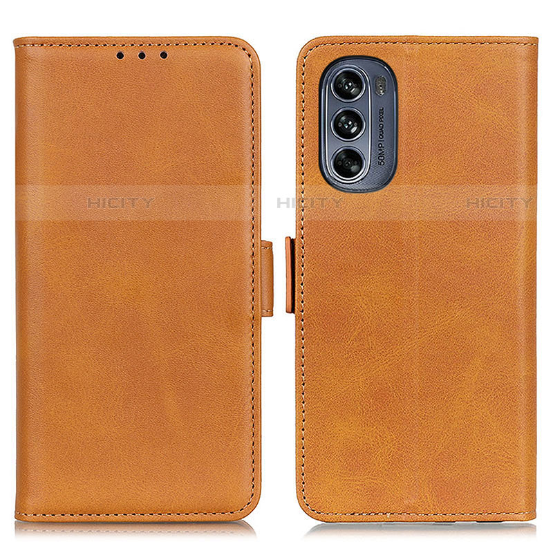 Funda de Cuero Cartera con Soporte Carcasa M15L para Motorola Moto G62 5G Marron Claro