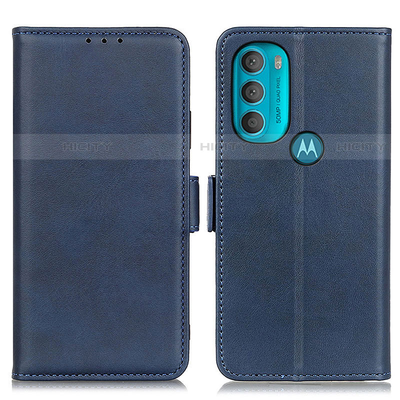 Funda de Cuero Cartera con Soporte Carcasa M15L para Motorola Moto G71 5G Azul