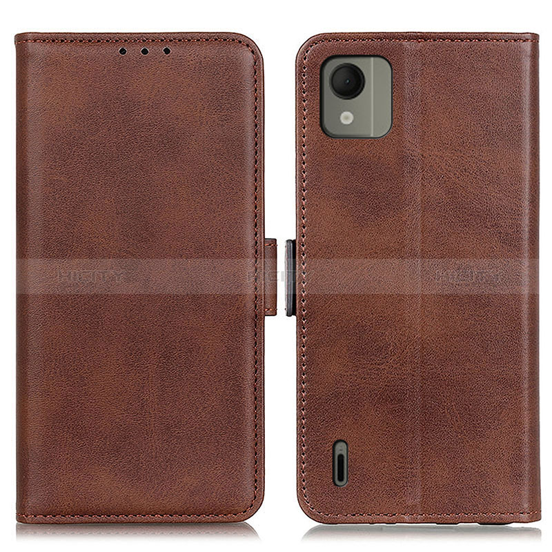 Funda de Cuero Cartera con Soporte Carcasa M15L para Nokia C110 Marron