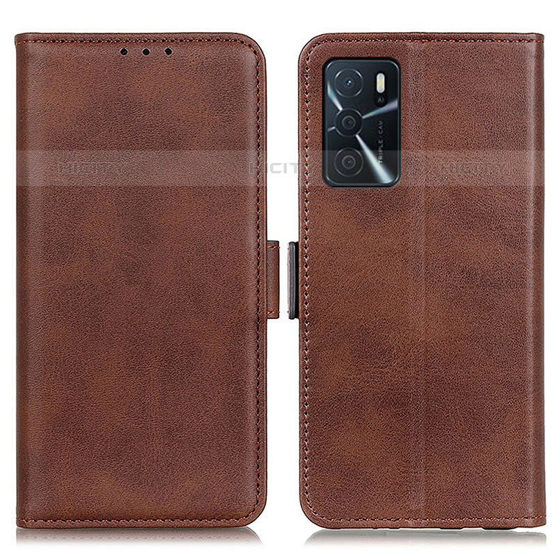 Funda de Cuero Cartera con Soporte Carcasa M15L para Oppo A16s Marron