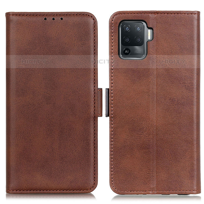 Funda de Cuero Cartera con Soporte Carcasa M15L para Oppo A94 4G Marron