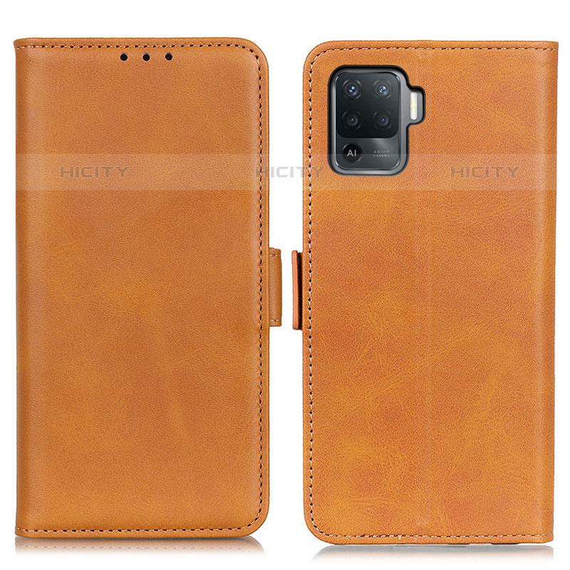 Funda de Cuero Cartera con Soporte Carcasa M15L para Oppo A94 4G Marron Claro