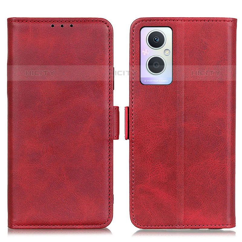 Funda de Cuero Cartera con Soporte Carcasa M15L para Oppo F21 Pro 5G Rojo