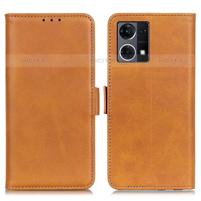 Funda de Cuero Cartera con Soporte Carcasa M15L para Oppo F21s Pro 4G Marron Claro