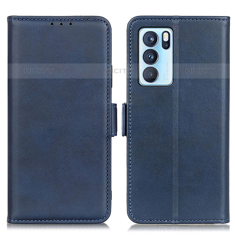 Funda de Cuero Cartera con Soporte Carcasa M15L para Oppo Reno6 Pro 5G India Azul