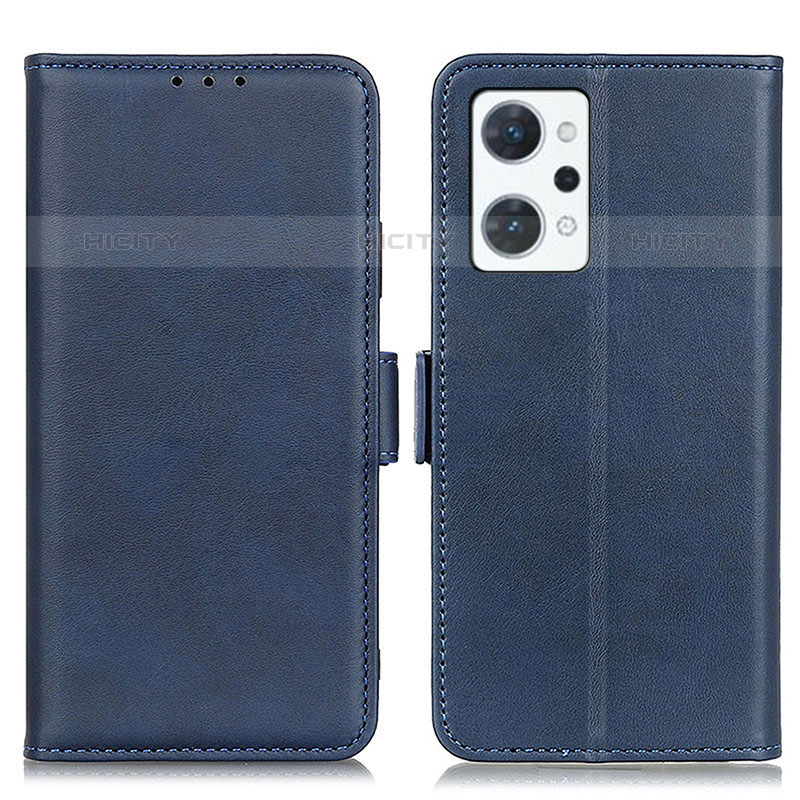 Funda de Cuero Cartera con Soporte Carcasa M15L para Oppo Reno7 A Azul