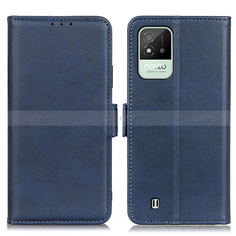 Funda de Cuero Cartera con Soporte Carcasa M15L para Realme C20A Azul