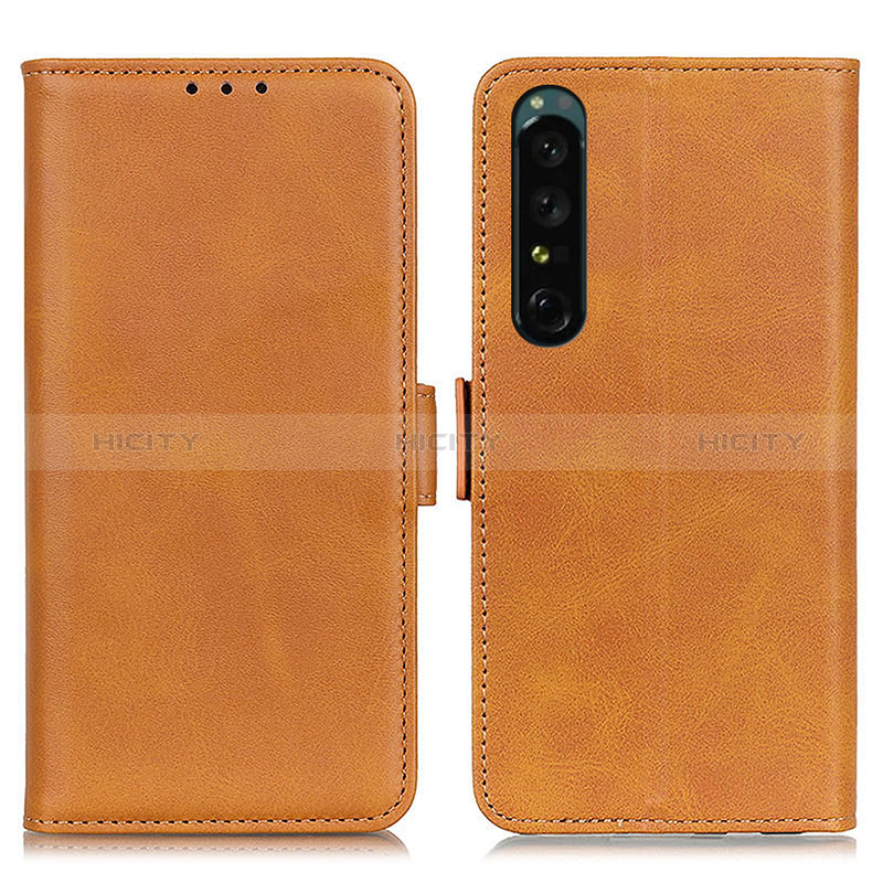 Funda de Cuero Cartera con Soporte Carcasa M15L para Sony Xperia 1 IV SO-51C Marron Claro