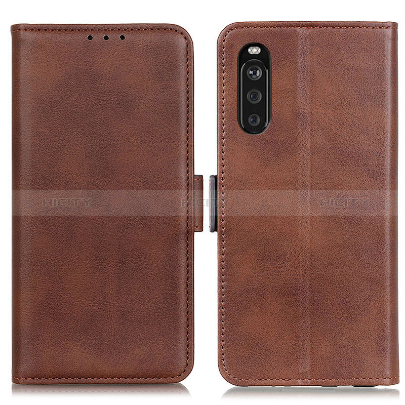 Funda de Cuero Cartera con Soporte Carcasa M15L para Sony Xperia 10 III SOG04 Marron