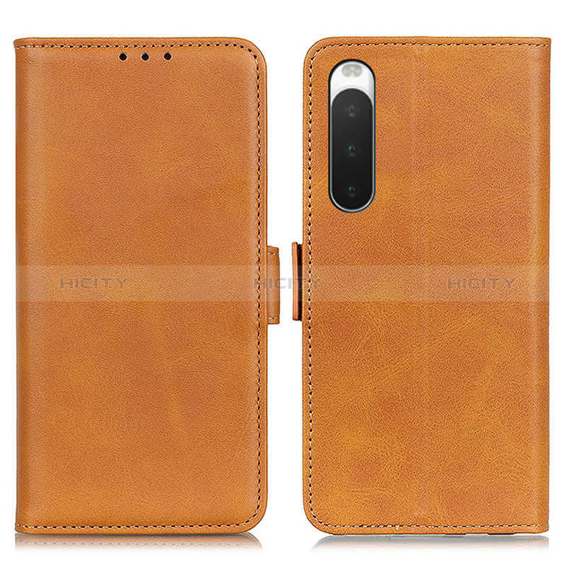 Funda de Cuero Cartera con Soporte Carcasa M15L para Sony Xperia 10 V Marron Claro