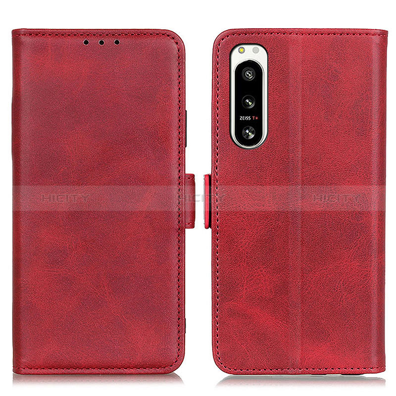 Funda de Cuero Cartera con Soporte Carcasa M15L para Sony Xperia 5 IV Rojo