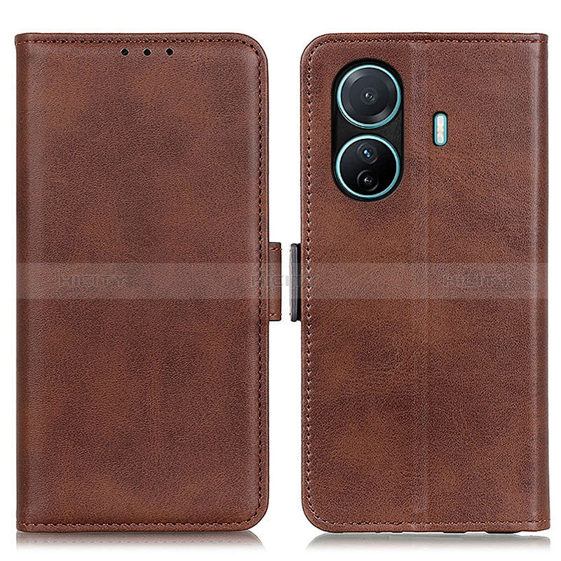 Funda de Cuero Cartera con Soporte Carcasa M15L para Vivo T1 5G Marron