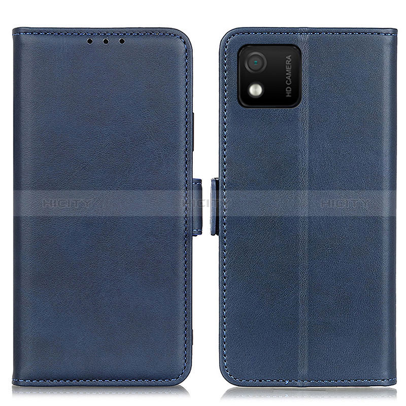 Funda de Cuero Cartera con Soporte Carcasa M15L para Wiko Y52 Azul