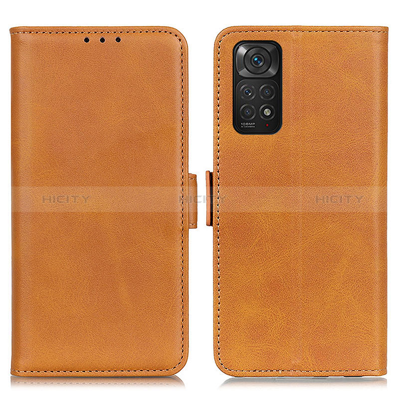 Funda de Cuero Cartera con Soporte Carcasa M15L para Xiaomi Redmi Note 11S 4G Marron Claro