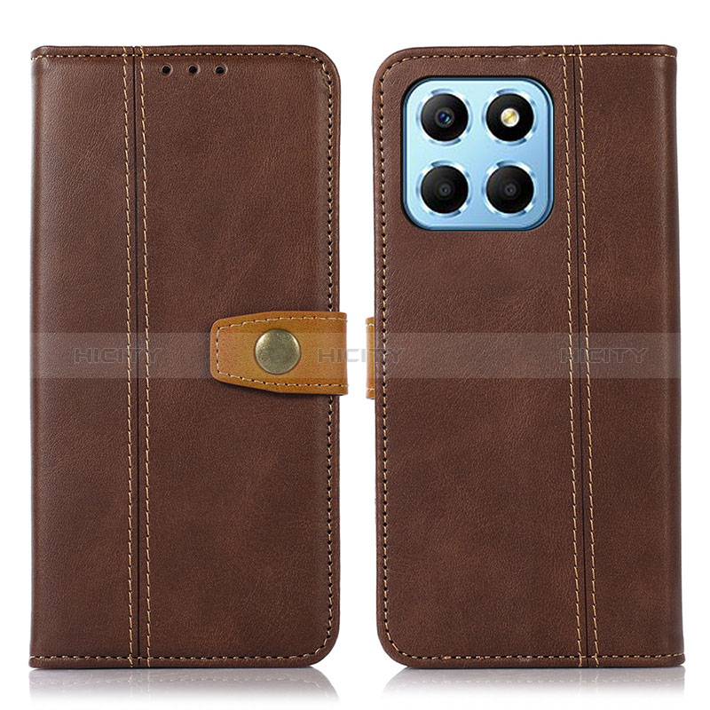 Funda de Cuero Cartera con Soporte Carcasa M16L para Huawei Honor X6S Marron