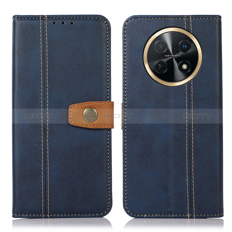 Funda de Cuero Cartera con Soporte Carcasa M16L para Huawei Nova Y91 Azul