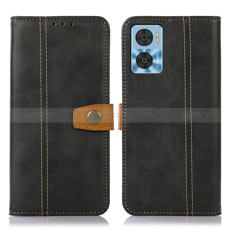 Funda de Cuero Cartera con Soporte Carcasa M16L para Motorola Moto E22 Negro