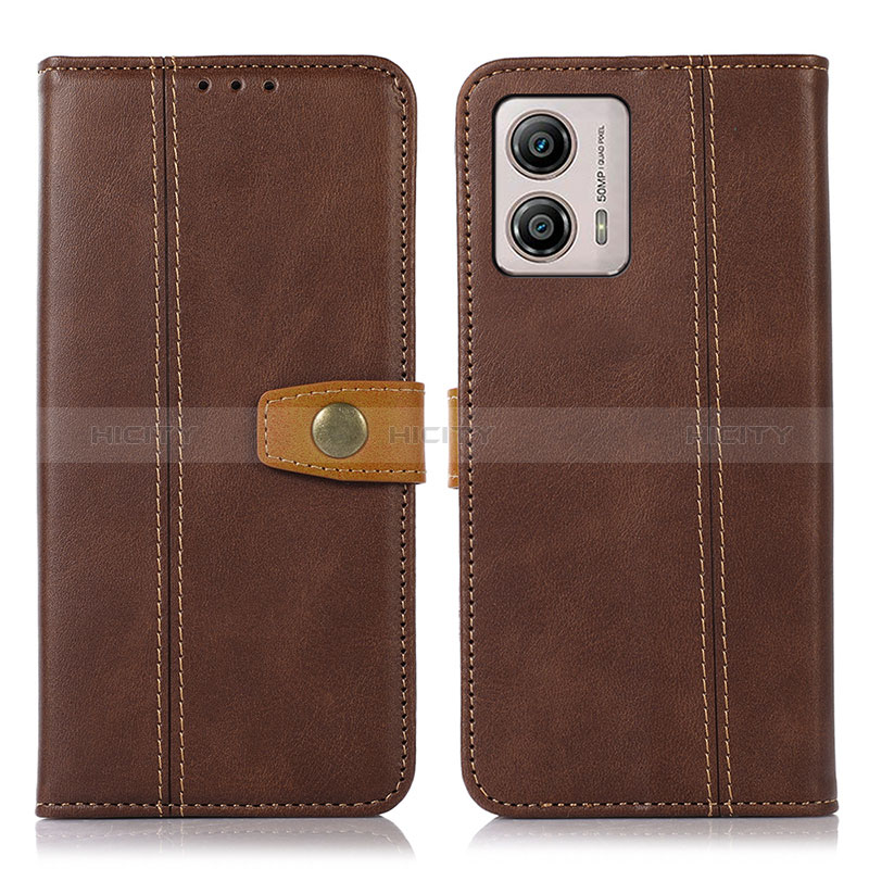 Funda de Cuero Cartera con Soporte Carcasa M16L para Motorola Moto G53j 5G Marron