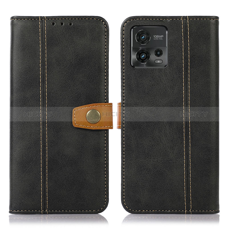 Funda de Cuero Cartera con Soporte Carcasa M16L para Motorola Moto G72 Negro