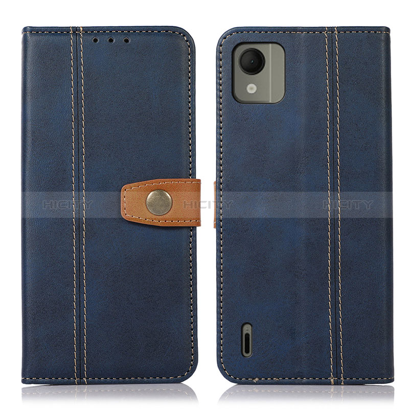 Funda de Cuero Cartera con Soporte Carcasa M16L para Nokia C110 Azul