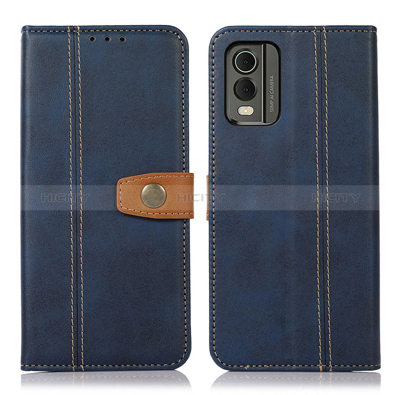 Funda de Cuero Cartera con Soporte Carcasa M16L para Nokia C32 Azul