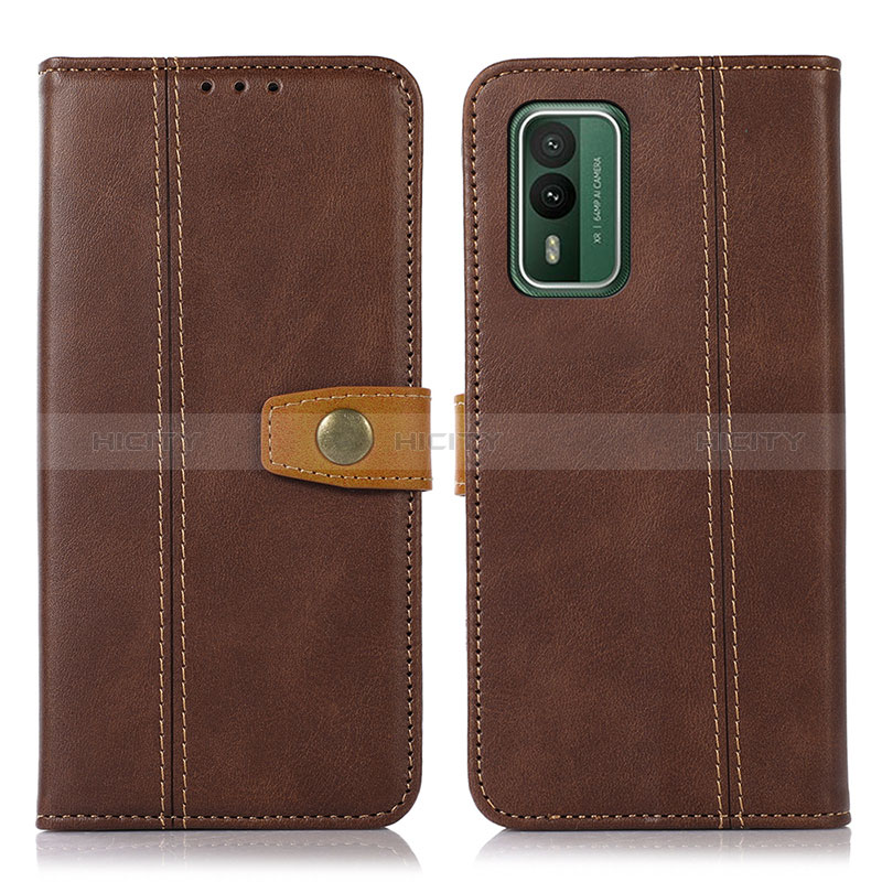 Funda de Cuero Cartera con Soporte Carcasa M16L para Nokia XR21 Marron