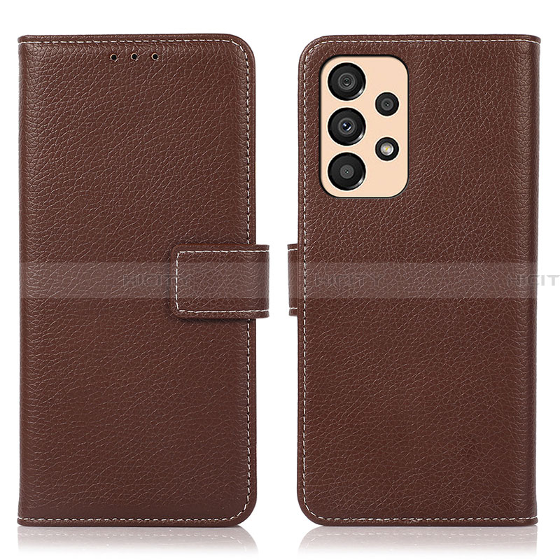 Funda de Cuero Cartera con Soporte Carcasa M16L para Samsung Galaxy A33 5G Marron