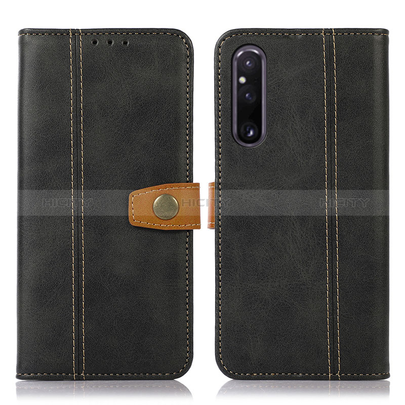 Funda de Cuero Cartera con Soporte Carcasa M16L para Sony Xperia 1 V Negro