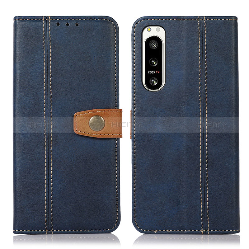 Funda de Cuero Cartera con Soporte Carcasa M16L para Sony Xperia 5 IV Azul