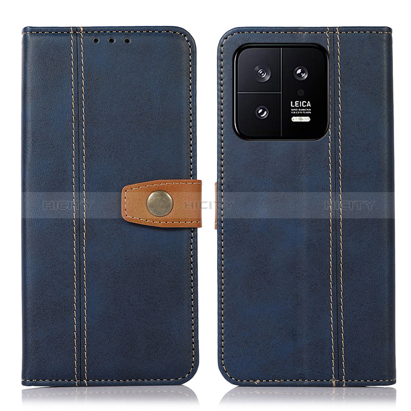 Funda de Cuero Cartera con Soporte Carcasa M16L para Xiaomi Mi 13 5G Azul