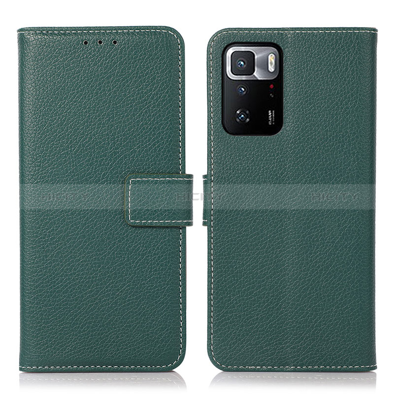 Funda de Cuero Cartera con Soporte Carcasa M16L para Xiaomi Poco X3 GT 5G Verde