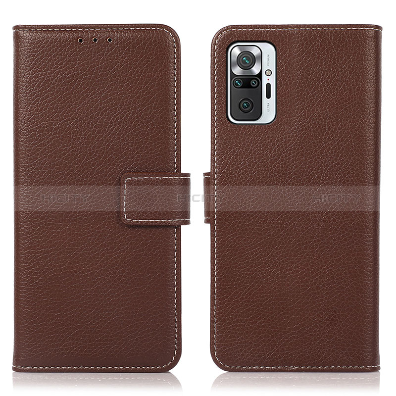 Funda de Cuero Cartera con Soporte Carcasa M16L para Xiaomi Redmi Note 10 Pro 4G Marron