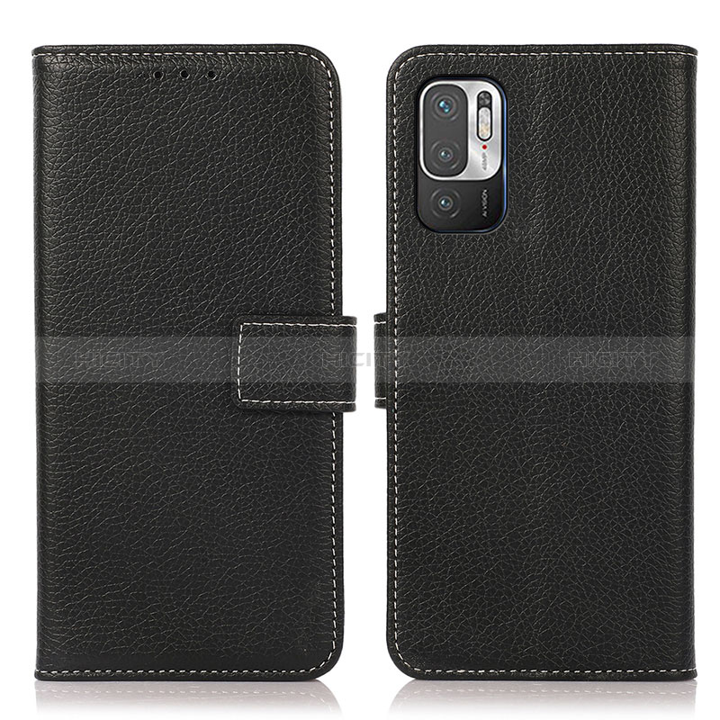 Funda de Cuero Cartera con Soporte Carcasa M16L para Xiaomi Redmi Note 10T 5G Negro