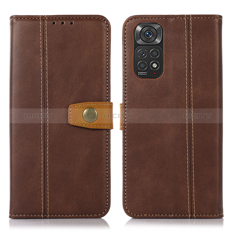 Funda de Cuero Cartera con Soporte Carcasa M16L para Xiaomi Redmi Note 11S 4G Marron