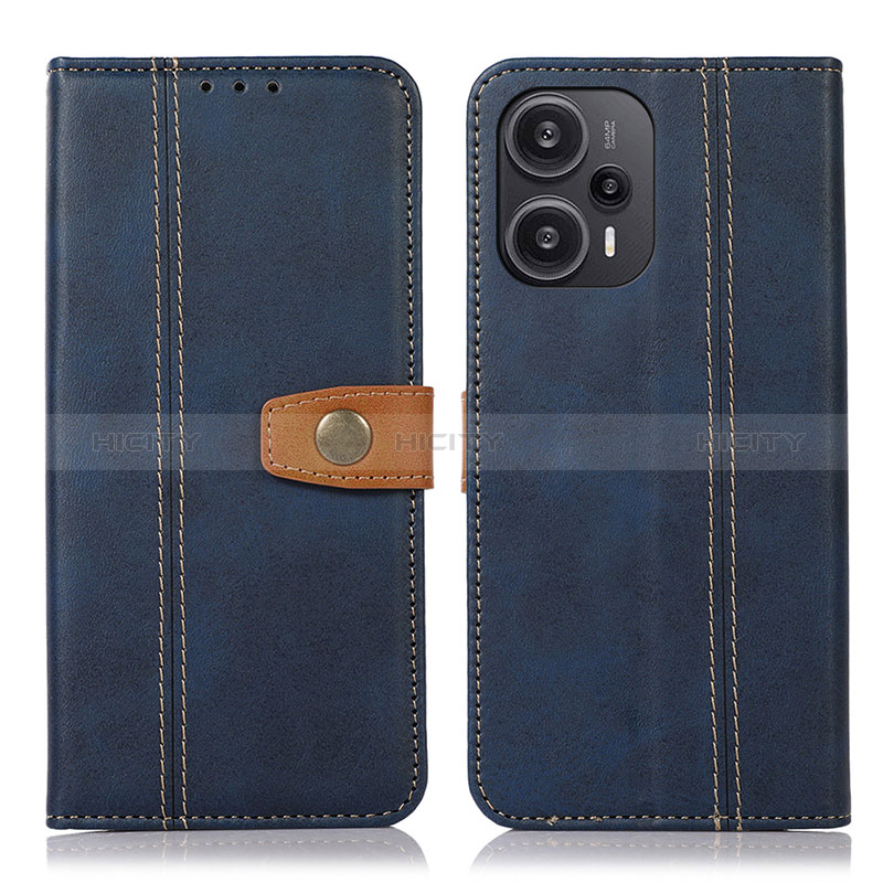 Funda de Cuero Cartera con Soporte Carcasa M16L para Xiaomi Redmi Note 12 Turbo 5G Azul