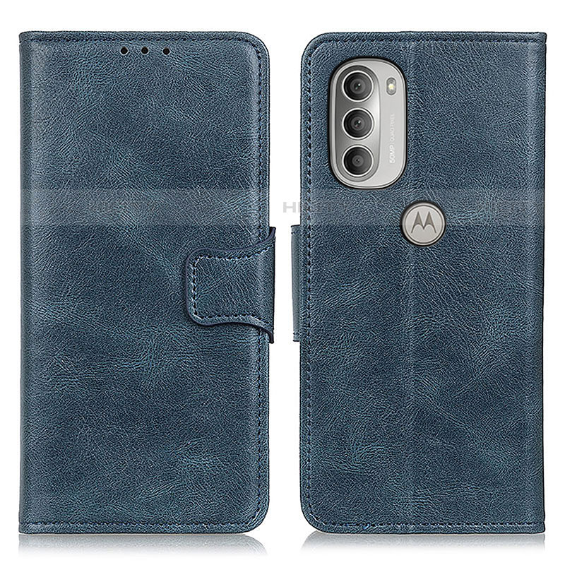 Funda de Cuero Cartera con Soporte Carcasa M19L para Motorola Moto G51 5G Azul