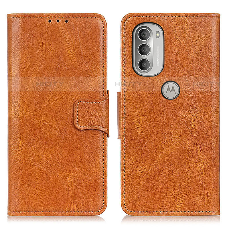 Funda de Cuero Cartera con Soporte Carcasa M19L para Motorola Moto G51 5G Marron