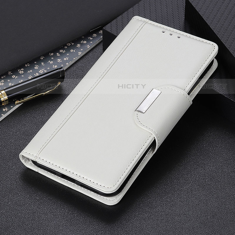 Funda de Cuero Cartera con Soporte Carcasa M22L para Samsung Galaxy S21 Plus 5G Blanco